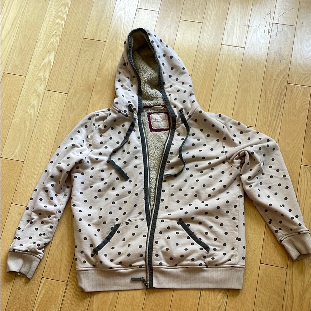 Polka Dot Hooded Women's Top